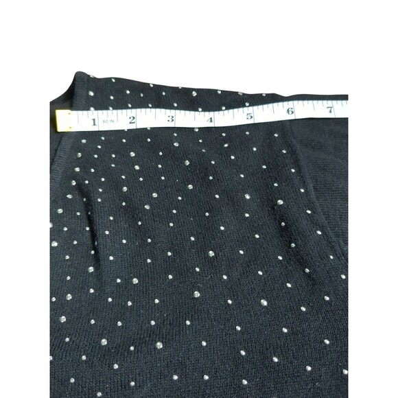 C.D. Daniels Womens Black 1X Sweater Bedazzled With Rhinestones - Picture 4 of 10